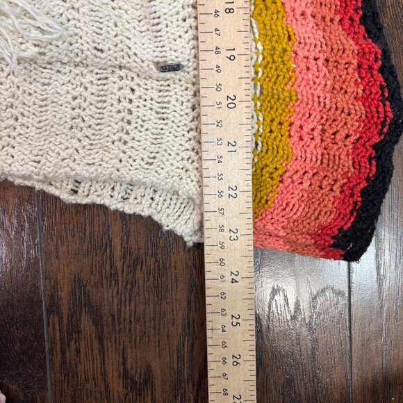 Rip Curl Sweater XS Ivory Hooded Baja Stripe Pullover Relaxed Fit Women's - Picture 9 of 11